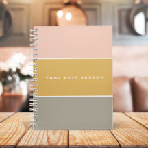 Farbblock Pink Gold Grau Streifen Monogramm