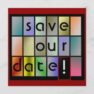 Farbblock retten die Daten Save The Date
