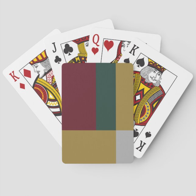Farbblock rot-grün-silberfarben spielkarten (Rückseite)