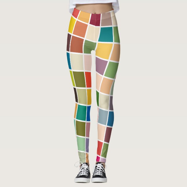 Farbblock-Spaß Leggings (Vorderseite)