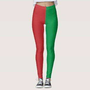 Farbblock-Weihnachtselfen-Feiertags-Leggings Leggings