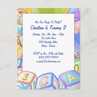 Farbblöcke 4,25 x 5,5 Zoll Einladung