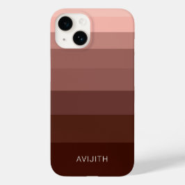 Farbblöcke braun, anpassbares Zeichen Case-Mate iPhone 14 Hülle