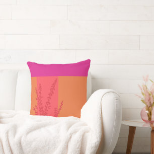 Farbblöcke für die Blätter Rosa und Orange grün Kissen