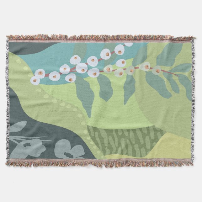 Farbblöcke für Weißberries Mixed Grüntöne Moderne  Decke (Vorderseite)