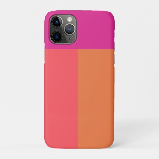 Farbblöcke in heiß rosa und orange Case-Mate iPhone hülle (Rückseite)