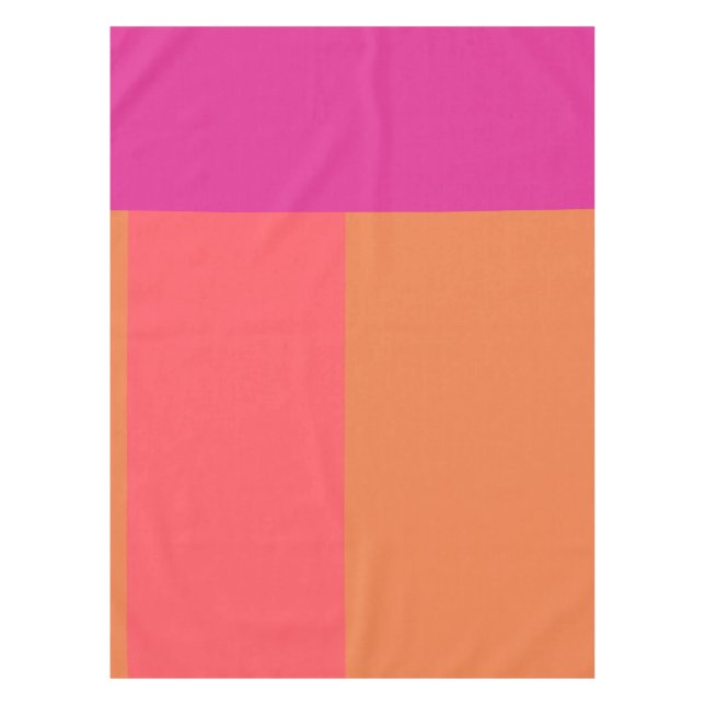 Farbblöcke in heiß rosa und orange tischdecke (Vorderseite)