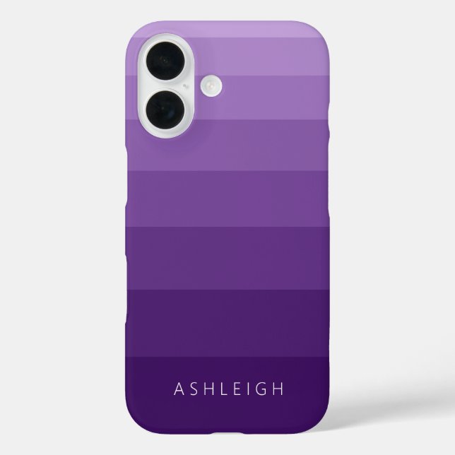 Farbblöcke Magenta Lila monochromatischer Name Case-Mate iPhone Hülle (Rückseite)