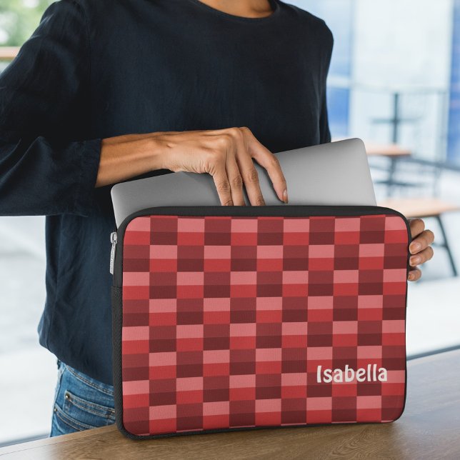 Farbblöcke mit roten Farbtönen Laptopschutzhülle (Von Creator hochgeladen)