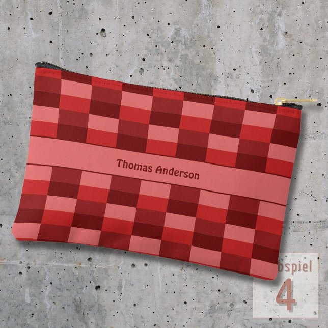 Farbblöcke mit roten Farbtönen Zubehörtasche (Von Creator hochgeladen)