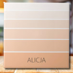 Farbblöcke Peach Fuzz | Eleganter Name Fliese<br><div class="desc">Farbblöcke Peach Fuzz | Eleganter Personalisierter Name | Classic | elegant | Trendy | Stilvoll | Geschenk</div>