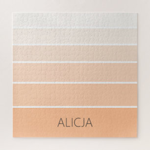 Farbblöcke Peach Fuzz Eleganter Name Puzzle