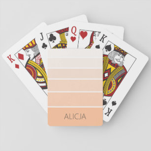 Farbblöcke Peach Fuzz   Eleganter Name Spielkarten