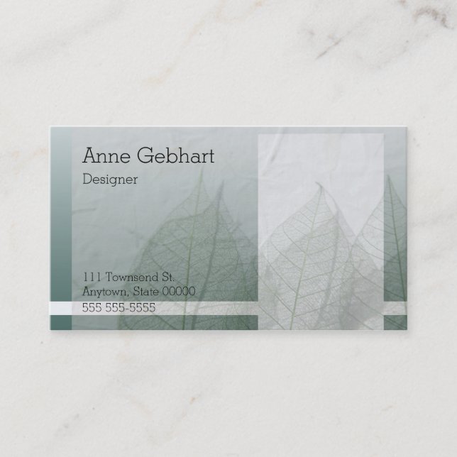 Farbblöcke und -Blätter Visitenkarte (Vorderseite)