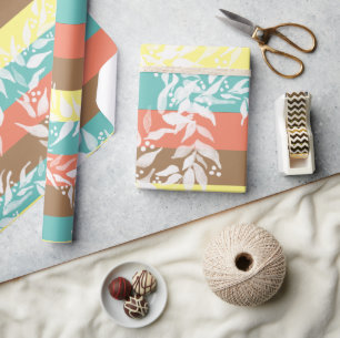 Farbblockfeuermuster Geschenkpapier