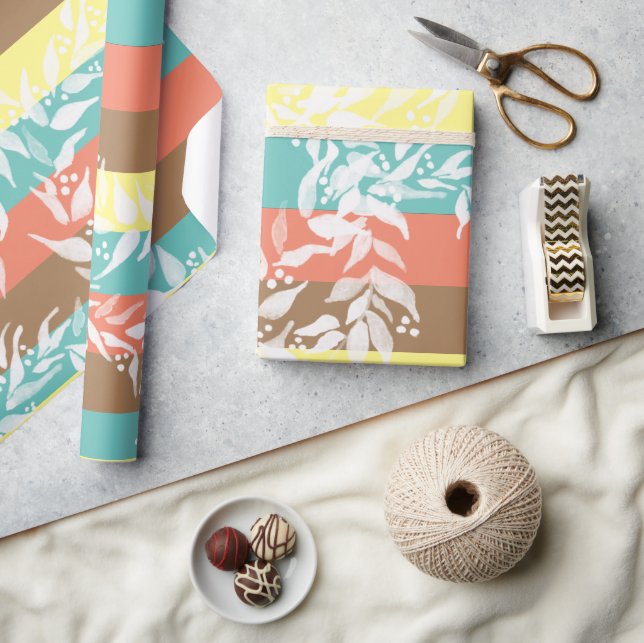 Farbblockfeuermuster Geschenkpapier (Kunsthandwerk)