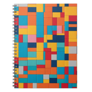 Farbblockgitter-Notebook Notizblock