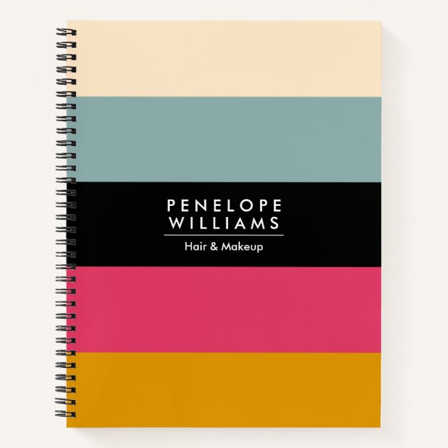 Farbblockgrdiente Farbpalette Notizbuch (Vorderseite)