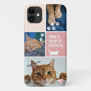 Farbblockkatzenkatze Monogramm Pet Case-Mate iPhone Hülle