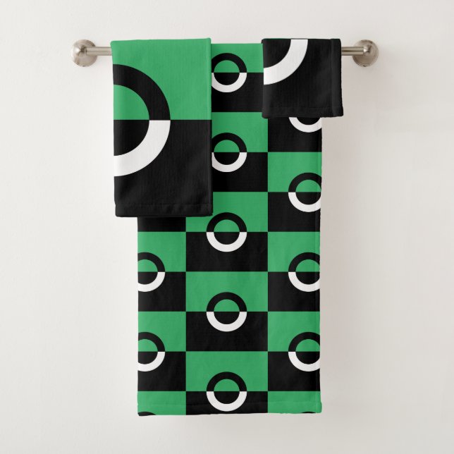 Farbblockkreis Badhandtuch Set (Insitu)