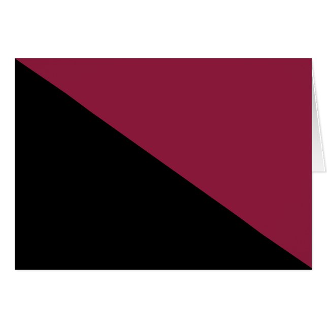 Farbblockleere Karten (schwarz & Berry rot) (Vorderseite (Horizontal))