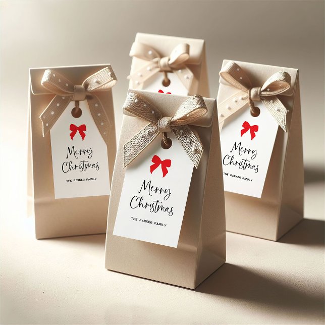 Farbbogen | Chic Coquette Frohe Weihnachten Geschenkanhänger (Von Creator hochgeladen)