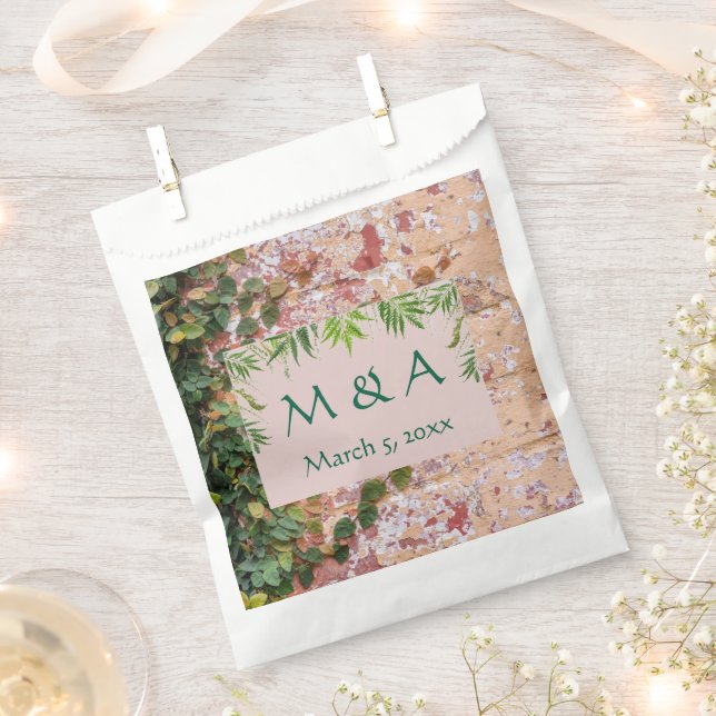 Farbbricks Green Ivy Gastgeschenk Hochzeit Bags Geschenktütchen (Ausgeschnitten)