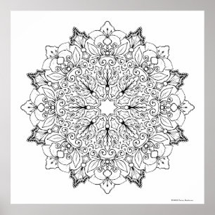 Farbbuch Mandala 1-63 Poster