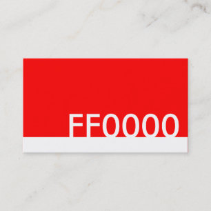 Farbcode FF0000 Visitenkarte