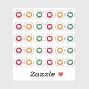 Farbcodierte Ampel für soziales Distanzierungslich Aufkleber