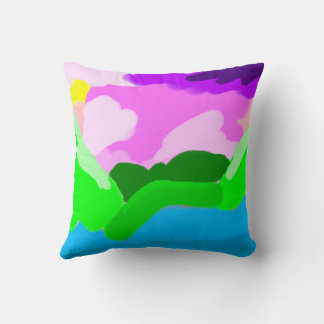 Farbcodierte Landschaft Kissen