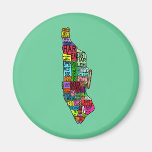 Farbcodierte Manhattan-NYC-Tshirts, Hoodies Magnet