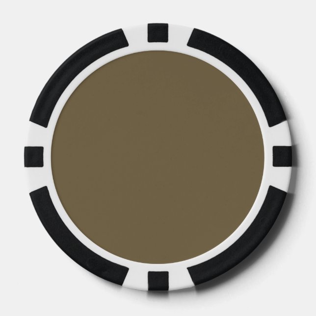 Farbdekor Taupe Hintergrund Anpassbar Pokerchips (Vorderseite)