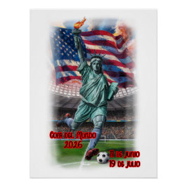 Farbdesign der Freiheitsstatue auf einer Poster