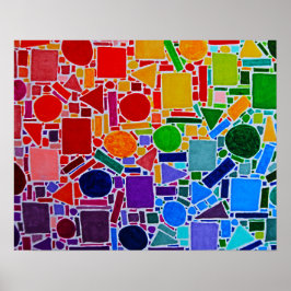 Farbdiagramm Geometrisches Mosaik Poster