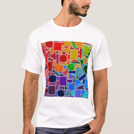 Farbdiagramm Rainbow Collage. Moderne Abstrakte Ku T-Shirt