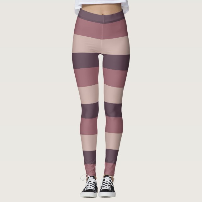 Farbdruck der Streifen Leggings (Vorderseite)