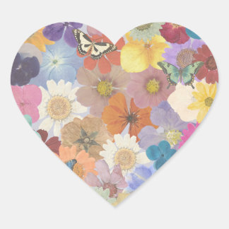 Farbdruckpapier für die Blume der blühenden  Herz-Aufkleber