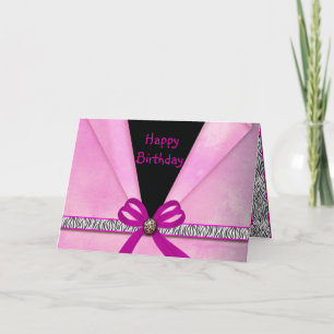 Farbdrucktinte Rosa und Schwarz gefaltetes Sweet 1 Karte