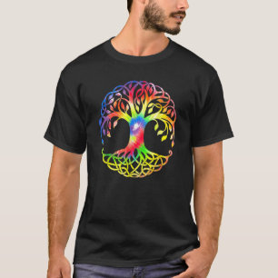 Farbe 1 des Lebensymbol T-Shirt