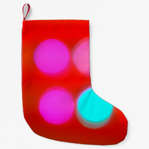 Farbe Abstrakt Unscharfe rote Hintergrundfarbe Leu Kleiner Weihnachtsstrumpf