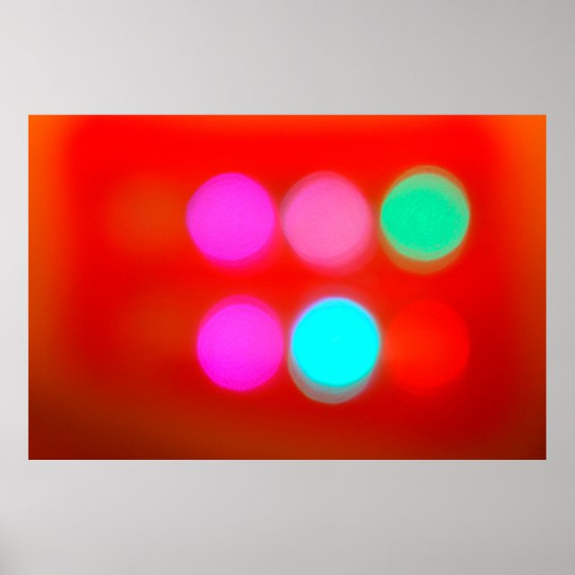 Farbe Abstrakt Unscharfe rote Hintergrundfarbe Leu Poster (Vorne)