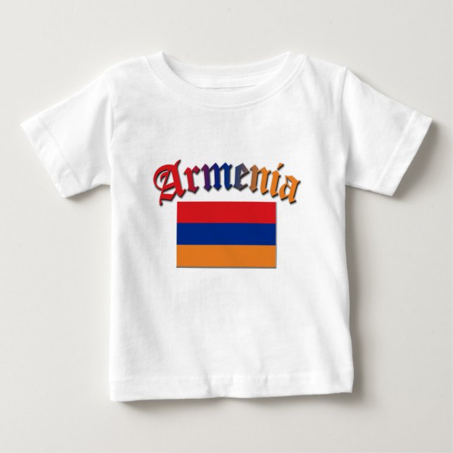 Farbe Armenien-Flaggen-3 Baby T-shirt (Vorderseite)