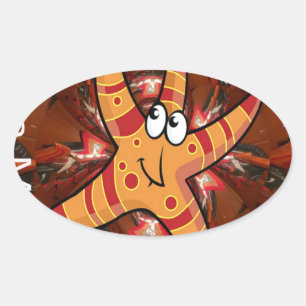 Farbe auf dem Laufband Ovaler Aufkleber