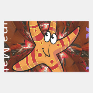 Farbe auf dem Laufband Rechteckiger Aufkleber