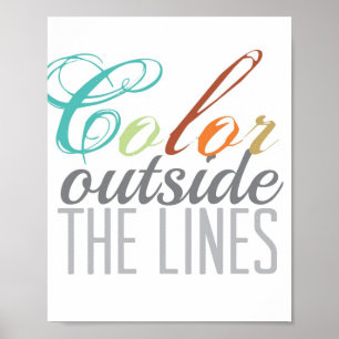 Farbe außerhalb der Linien 8x10 Poster