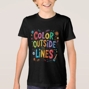 Farbe außerhalb der Linien Tri-Blend Shirt