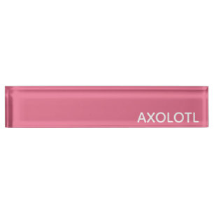 Farbe Axolotl pink Namensplakette