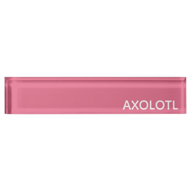 Farbe Axolotl pink Namensplakette (Vorderseite)