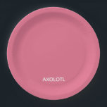 Farbe Axolotl pink Pappteller<br><div class="desc">Farbe Axolotl pink</div>
